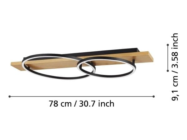EGLO BOYAL LOFT 2L sort/EG FSC