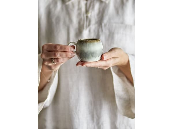 Bloomingville Paula espressokopp grå keramik