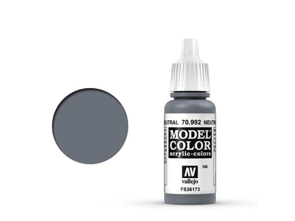 Vallejo 70.992, 17 ml, Grå, Matt, Flaska