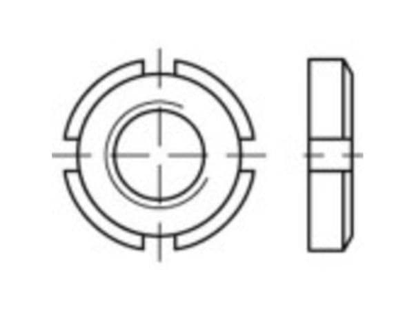 TOOLCRAFT låsmutter M145 29 mm DIN 981 stål 1 st