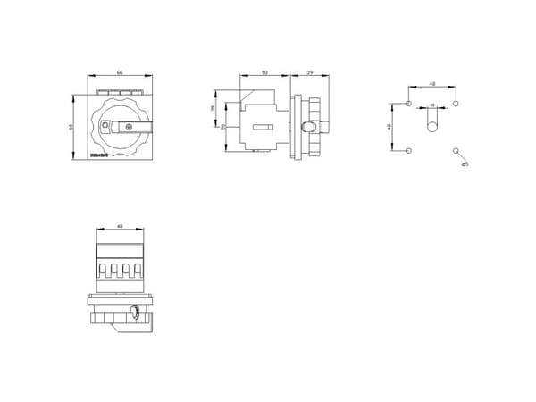 Siemens 3LD2003-0TK51, 4P, Sort, 400 V, 690 V, CCC, CSA, UL, VDE, EAC, CE, LRS, 400-690 V