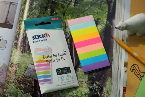 Paper Index Tabs, 9-Color Neon + Pastel Set