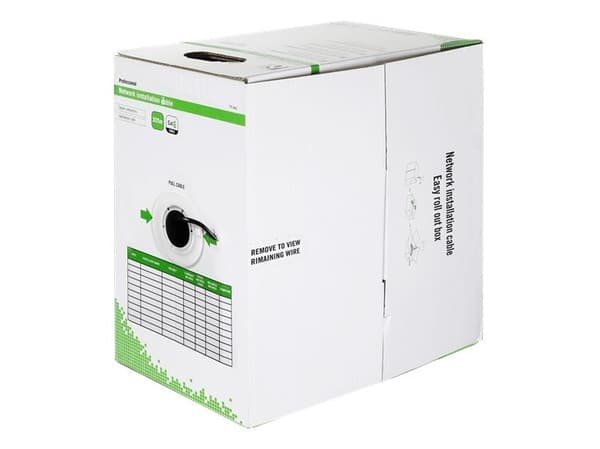 DELTACO - Bulkkabel - 305 m - UTP - CAT 6 - utomhus, solid - svart
