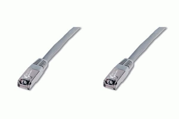 DIGITUS Premium - Patchkabel - RJ-45 (han) til RJ-45 (han) - 1 m - SFTP - CAT 5e - booted - grå
