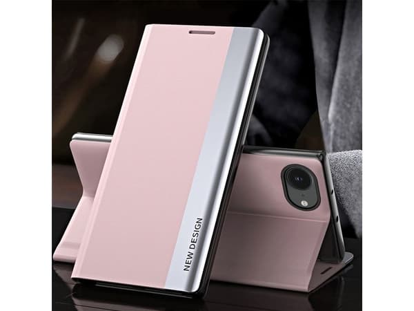 Sleep Case Pro til iPhone 16e / 17e med klaff og stativ - pink