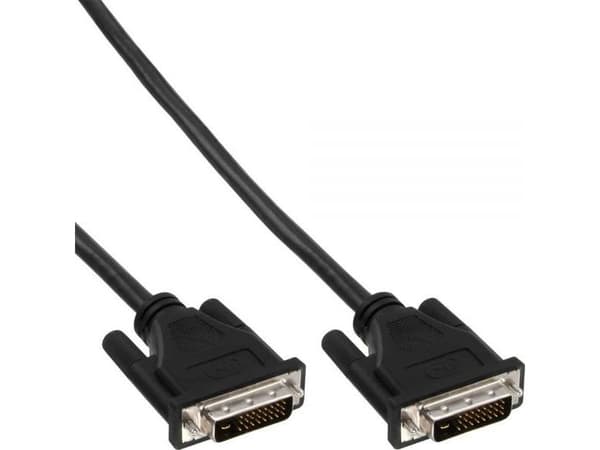 InLine 4043718099382, 2 m, DVI-D, DVI-D, Hankjønn, Hankjønn, Svart