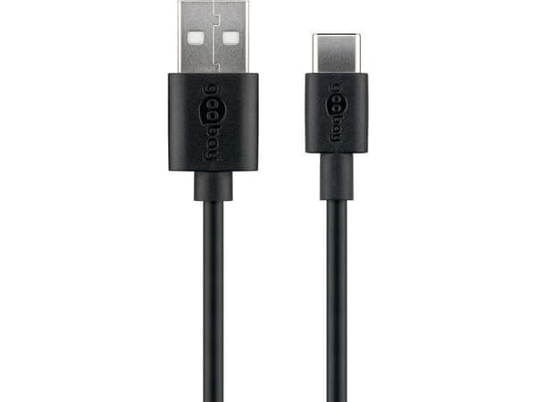 goobay - USB-kaapeli - USB (han) til USB-C (han) - USB 2.0 - 3 A - 2 m - lajittelu