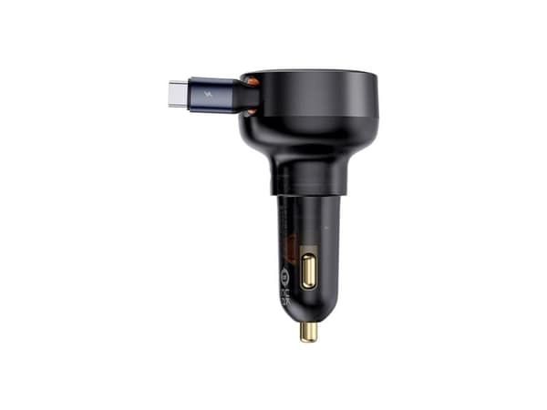 Baseus-lader Baseus Enjoyment Pro-billader med USB-C-kabel, 60W (svart)