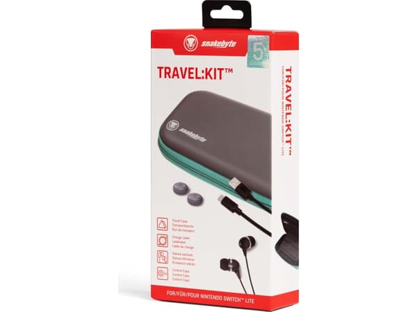 Snakebyte Travel:Kit (Switch Lite ), Nintendo Switch Lite, Reisesett, Grå, Nintendo, USB, Boks