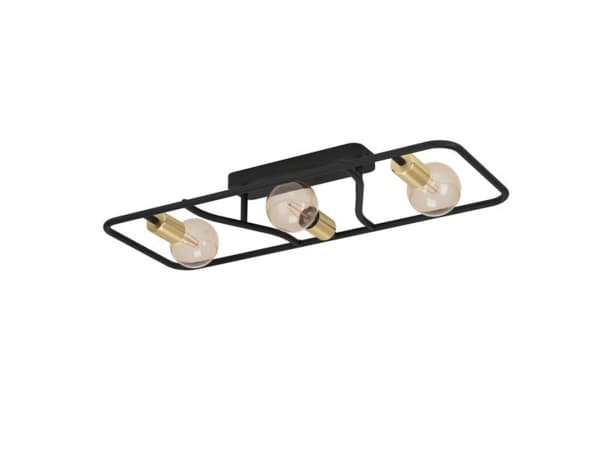 EGLO MESSINARO LOFT 3XE27 720X280 SORT/BM