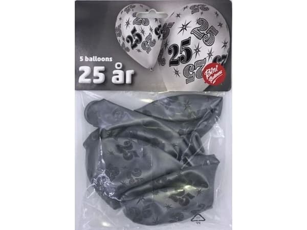 Ilmapallot 25 hopeaa