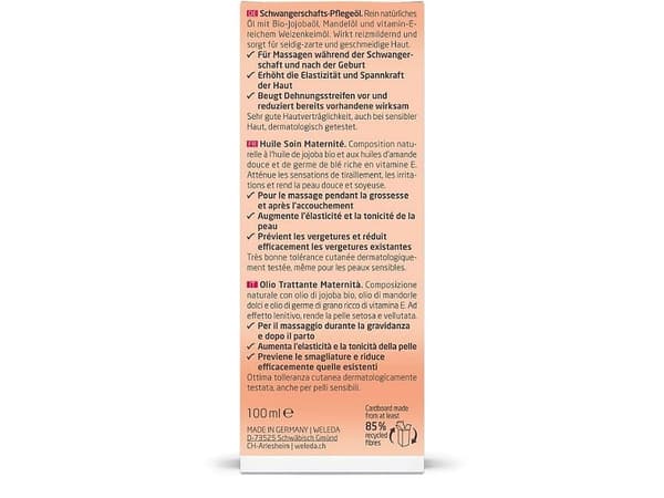 WELEDA Mama Stretch Marks massasjeolje for gravide 100 ml