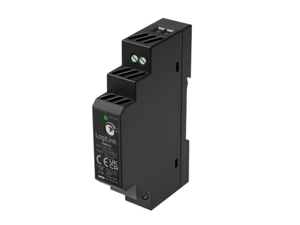 LogiLink DIN Rail Power Supply 15 W / 12 V
