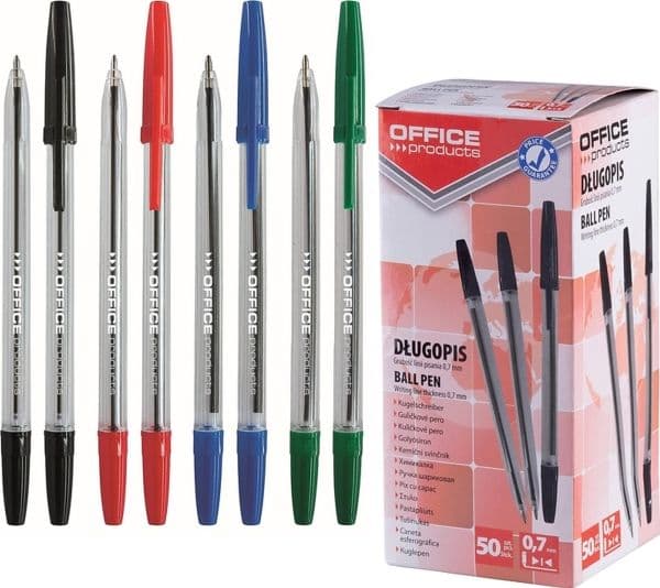 Office Products kulspetspennor 1.0 mm blå (50) BLÅ