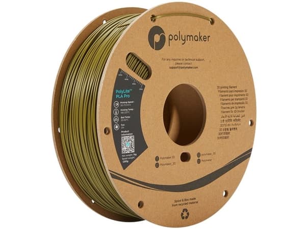 Polymaker PolyLite PLA PRO - 1kg - 1.75mm - Army Žalias