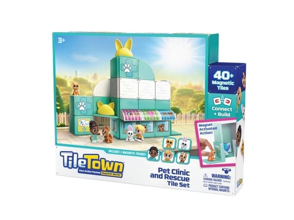 Tile Town Djurklinik, Magnetiskt byggset 44 delar