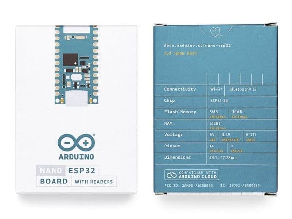 Arduino Nano ESP32 on jungtimis - ABX00083