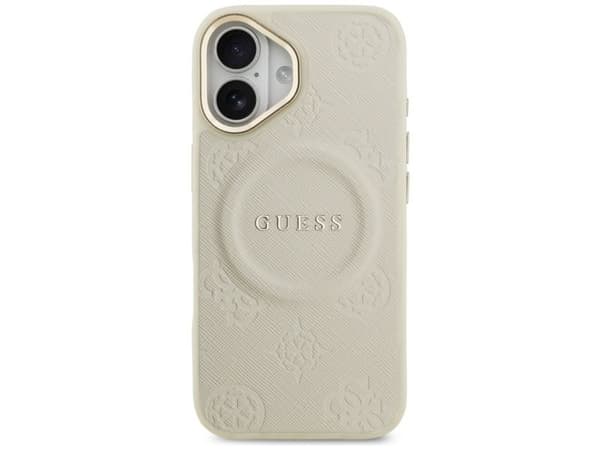 Guess Peony Hot Stamp MagSafe iPhone 17 Case - Beige