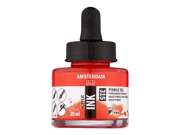 Amsterdam Acrylic ink flaske Pyrrole Red 315