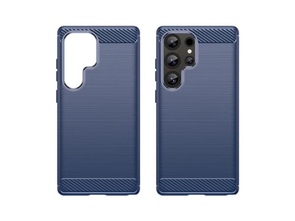 Carbon Case silikondeksel til Samsung Galaxy S25 Ultra - blå