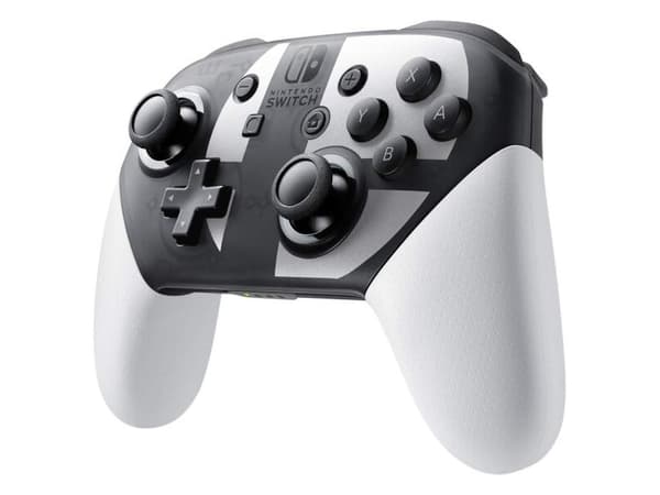NINTENDO Switch Pro Controller - Super Smash Bros. Ultimate Edition - håndkonsoll - 14 knapper - trådløs - Bluetooth - grå, hvit - for Nintendo Switch