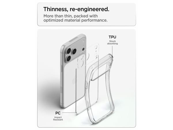 Spigen Ultra Hybrid Case for iPhone 18 Pro / 17 Pro - Transparent