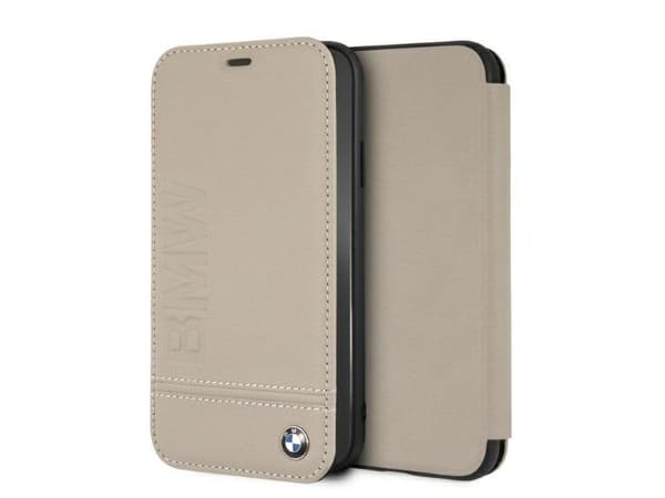 BMW-logo præget cover til iPhone XR - beige