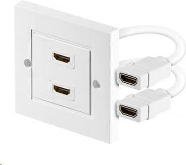 PremiumCord panel 2x HDMI hona, vit (kphdmz02)