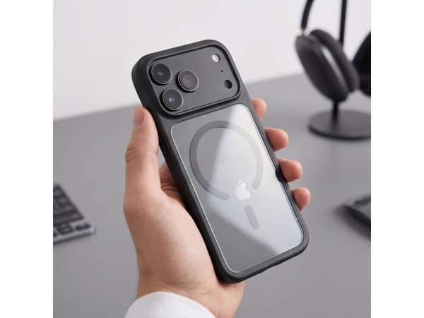 Tech-Protect MagOne CC MagSafe Case + Tempered Glass 2-Pack for iPhone 18 Pro / 17 Pro - Clear Black