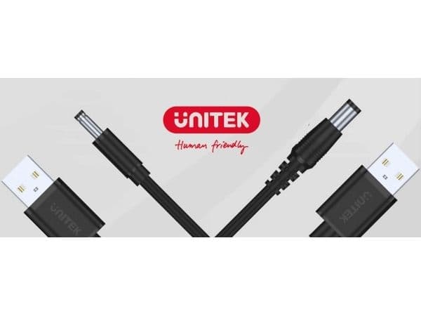 Unitek USB-strømkabel - DC 3,5/1,35 mm plugg