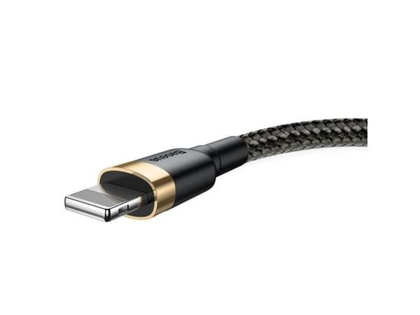 Baseus CALKLF-CV1, 2 m, USB A, Lightning, Hanstik, Hanstik, Sort, Guld