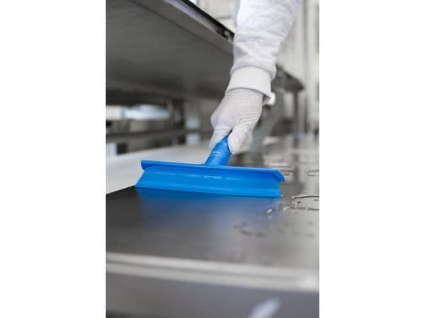 Skraber, Vikan Table squeegee w/mini handle, blå 245mmx50mm