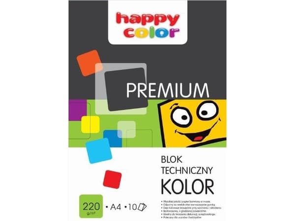 Happy Color Technical Block Premium A4 10k väri 220g