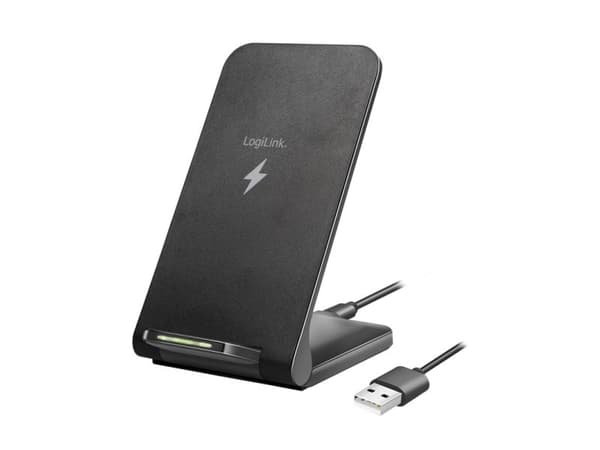 LogiLink PA0315RF, Innendørs, USB, Trådløs lading, Sort