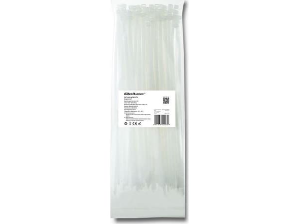 Qoltec - Kabelsamlare - 30 cm - vit (paket om 100)