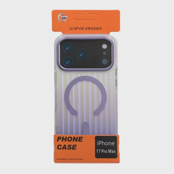Corrugated MagSafe Case for iPhone 17 Pro Max - Gradient Light Purple