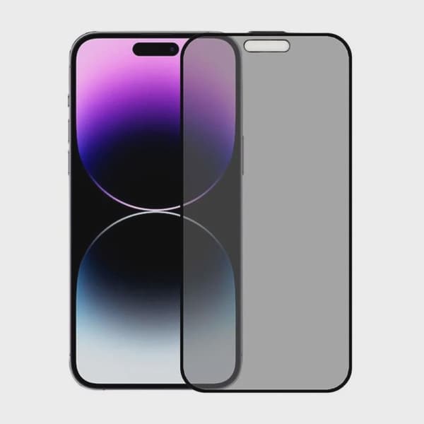 Screen Protector Privacy Tempered Glass iPhone 16 Pro Max - Black (eco)