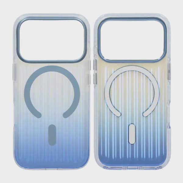 Corrugated MagSafe Case for iPhone 17 Pro Max - Gradient Blue