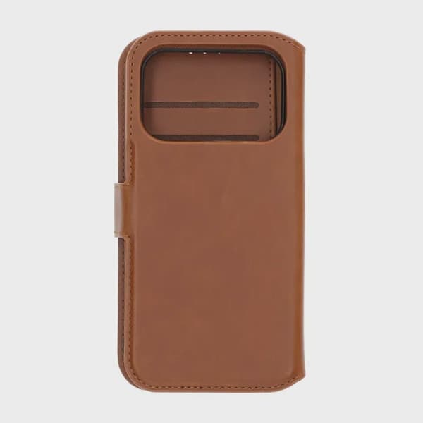 Detachable Wallet Case Magnet for iPhone 17 Pro Max - Brown