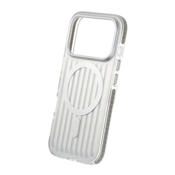 Mobilskal Korrugerad Magsafe för iPhone 17 Pro - Silver