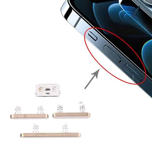 iPhone 12 Pro Sidoknappar - Guld