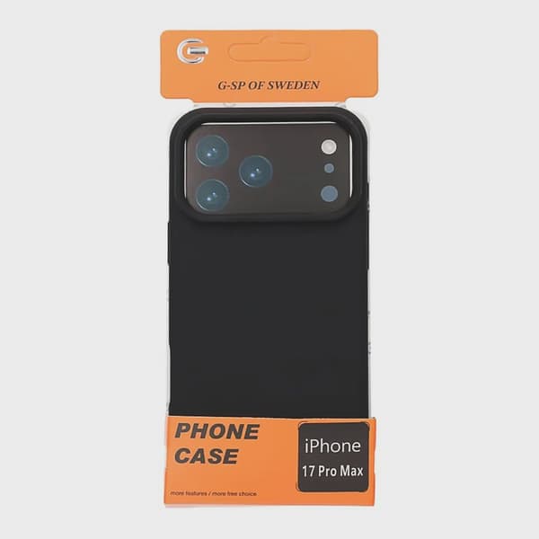 Soft Silicone Case for iPhone 17 Pro Max - Black