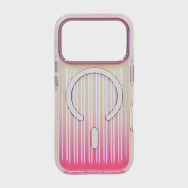 Corrugated MagSafe Case for iPhone 17 Pro Max - Gradient Pink