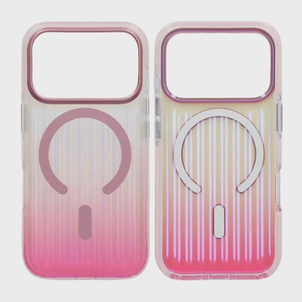 Corrugated MagSafe Case for iPhone 17 Pro - Gradient Pink