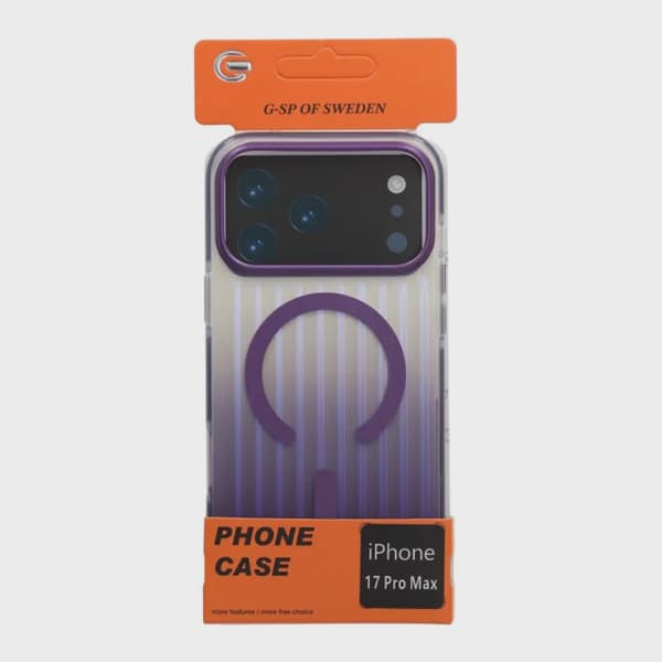 Corrugated MagSafe Case for iPhone 17 Pro Max - Gradient Dark Purple