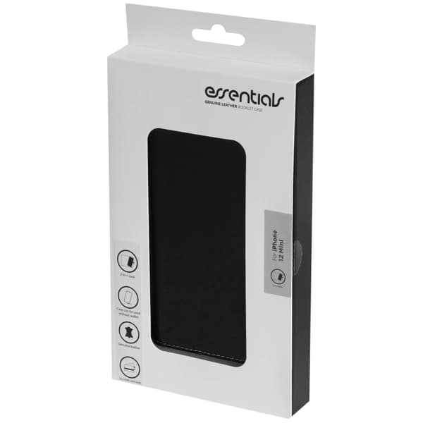 iPhone 12 mini leather wallet, detachable, Black