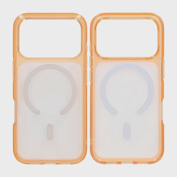 Magsafe TPU Case for iPhone 17 Pro - Orange Transparent