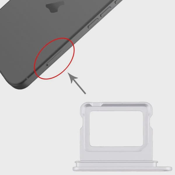Simkortshållare för iPhone 17 - Vit