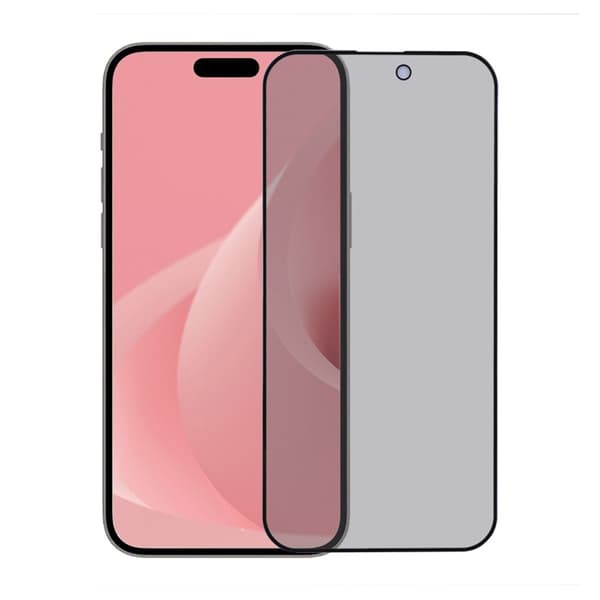 Screen Protector iPhone 16 Pro/17 Privacy Tempered Glass - Black