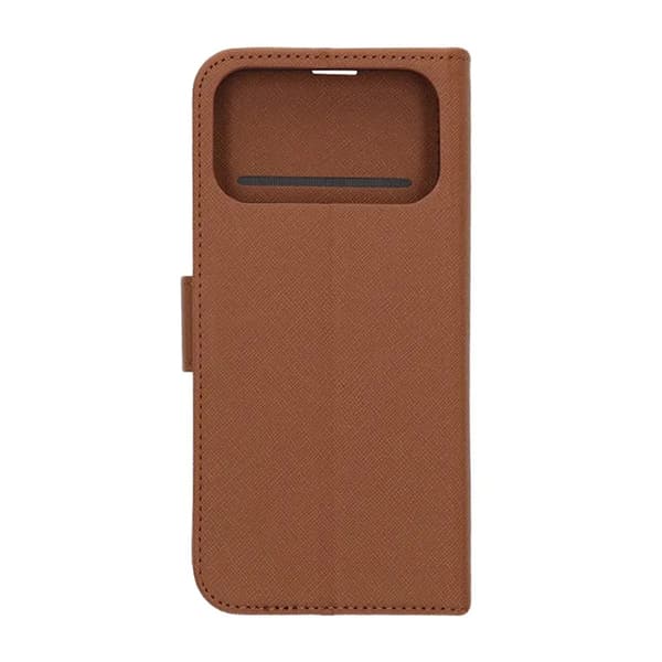 Plånboksfodral med stativ till iPhone 17 Pro Max - Brun